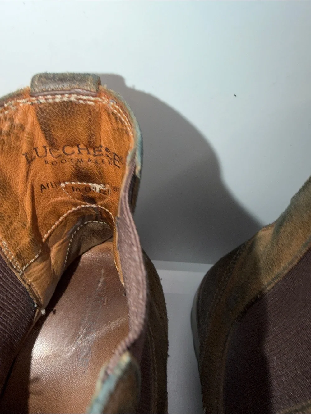 Lucchese's Ranger II Chelsea Boot Brown Suede - 10.5M